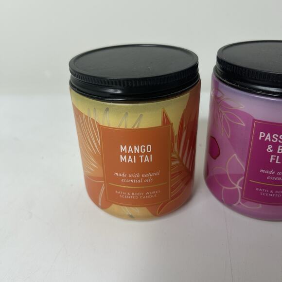 Bath & Body Works Single Wick Candle Mango Mai Tai & Passionfruit Banana 7oz - Picture 2 of 7